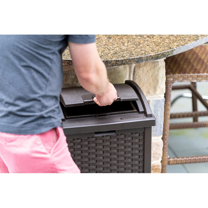 Suncast 33 Gallon Manual Lift Trash Hideaway Container