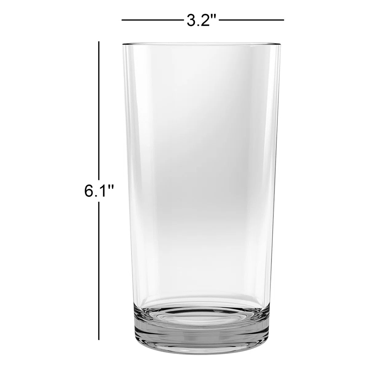 Tarhong Montana Heavy Base Jumbo, Clear (Set of 6)