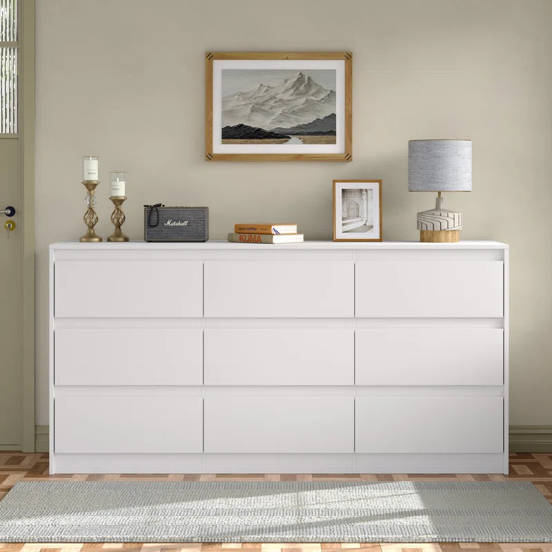 Teasley 9-drawer Dresser, 63" W Double Dresser For Bedroom
