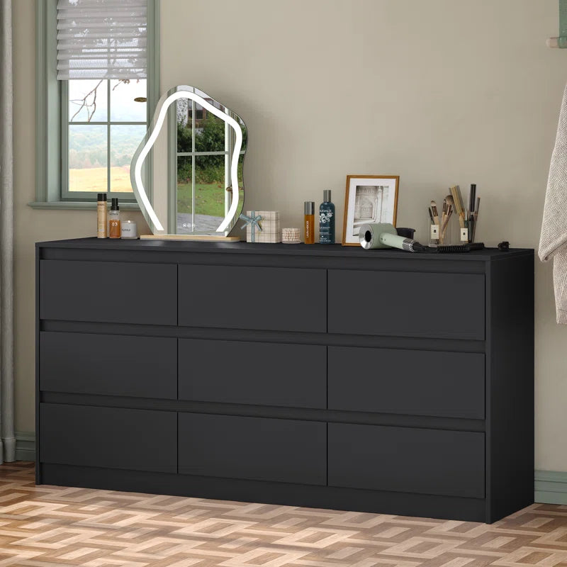 Teasley 9-drawer Dresser, 63" W Double Dresser For Bedroom