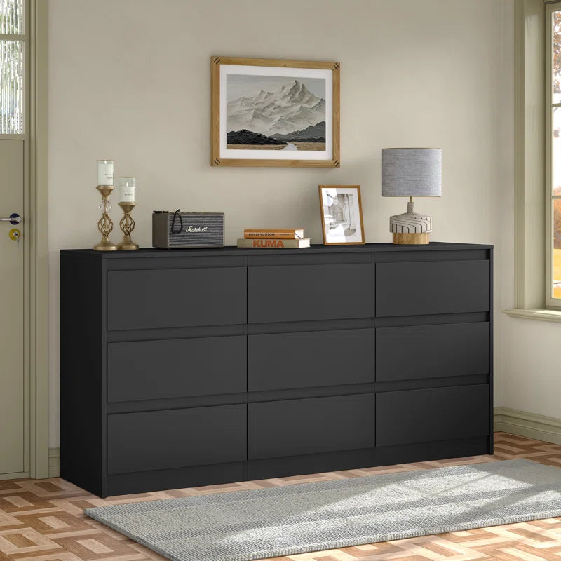 Teasley 9-drawer Dresser, 63" W Double Dresser For Bedroom