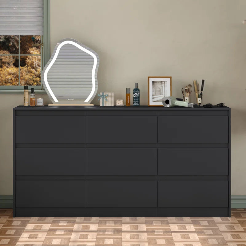 Teasley 9-drawer Dresser, 63" W Double Dresser For Bedroom
