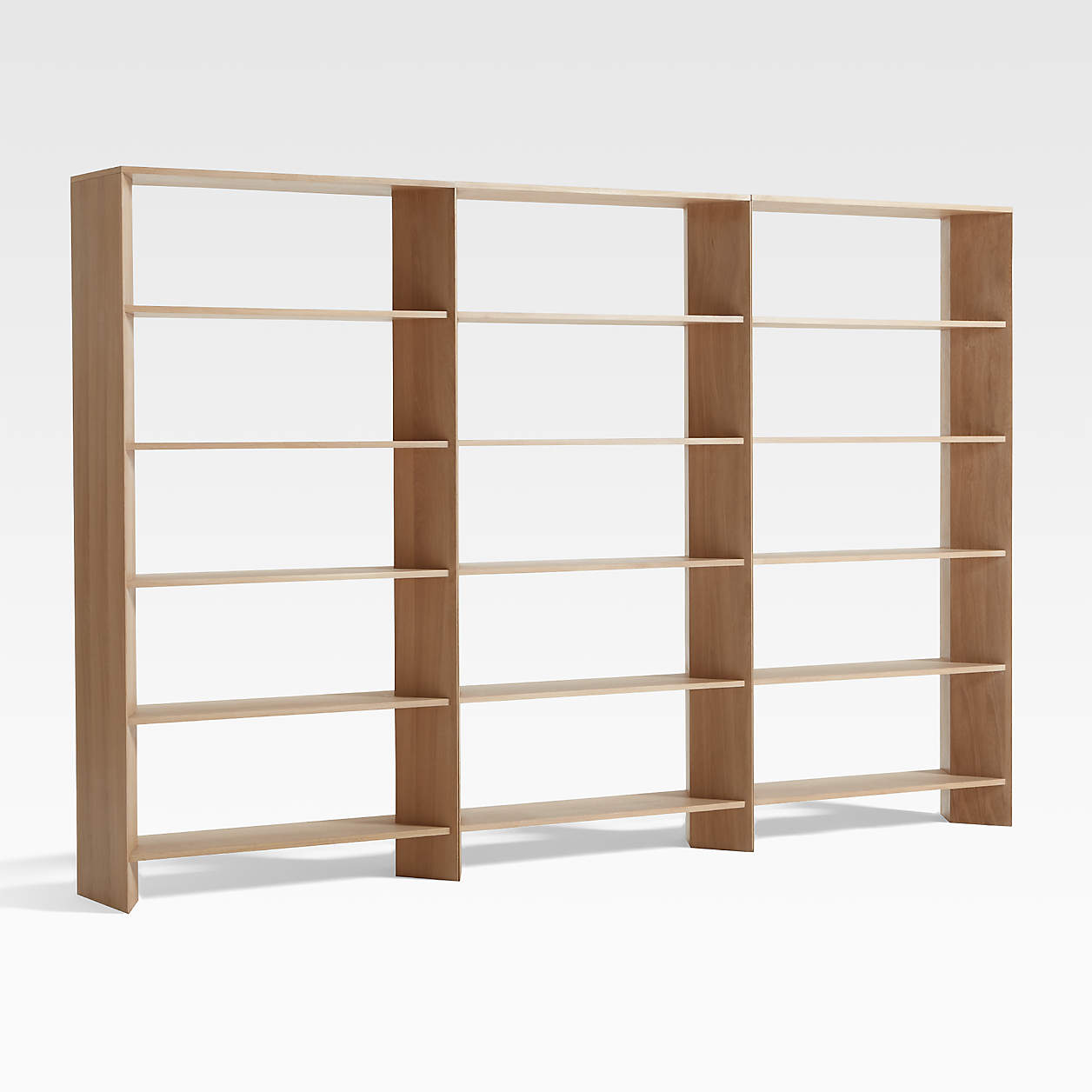 Terrazza Natural Solid Oak 5-Shelf Bookcases