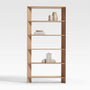 Terrazza Natural Solid Oak 5-Shelf Bookcases