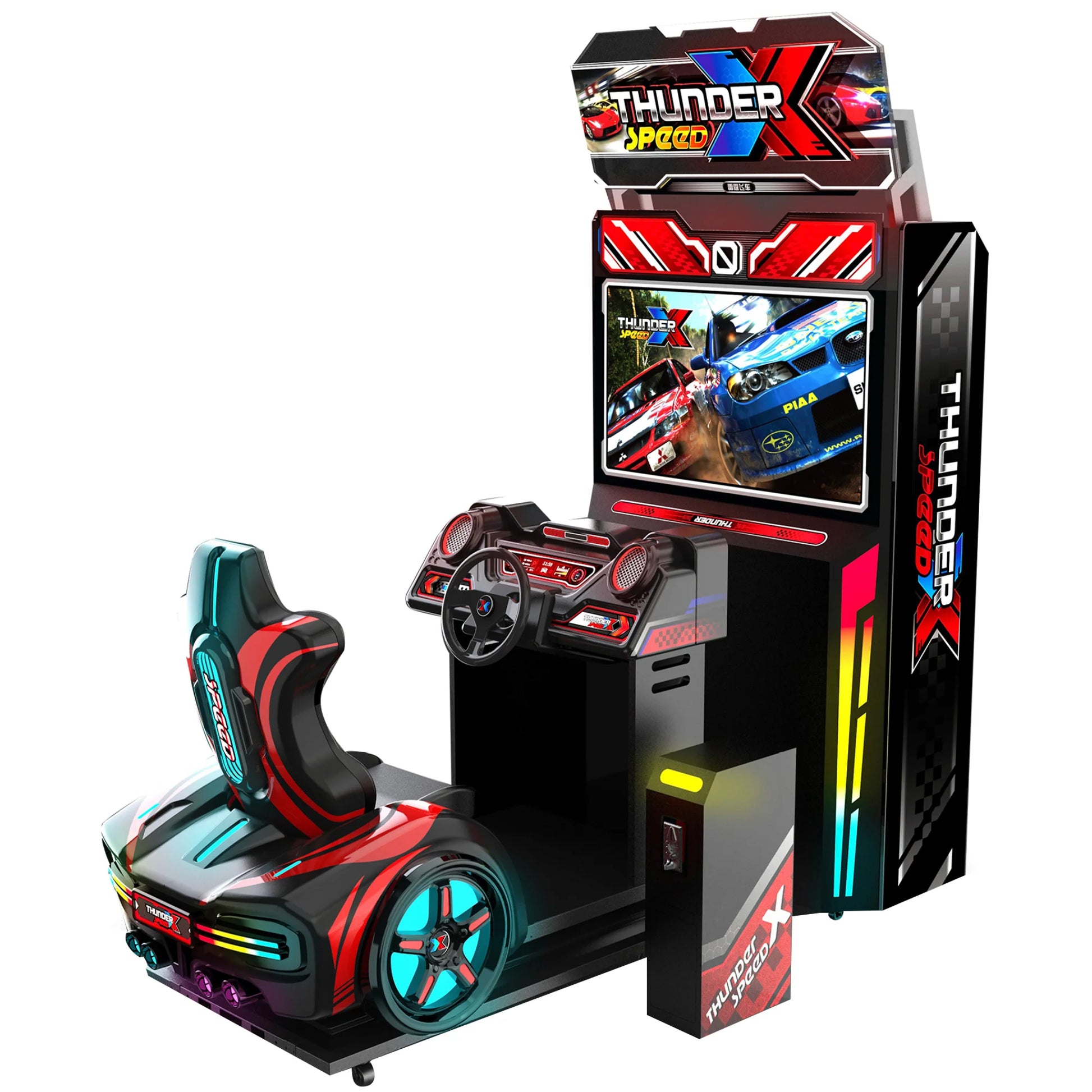Linked Thunder Speed X™ Racers - Set of 2 Racing Simulators with Force Feedback and Wifi Connection for Online Play