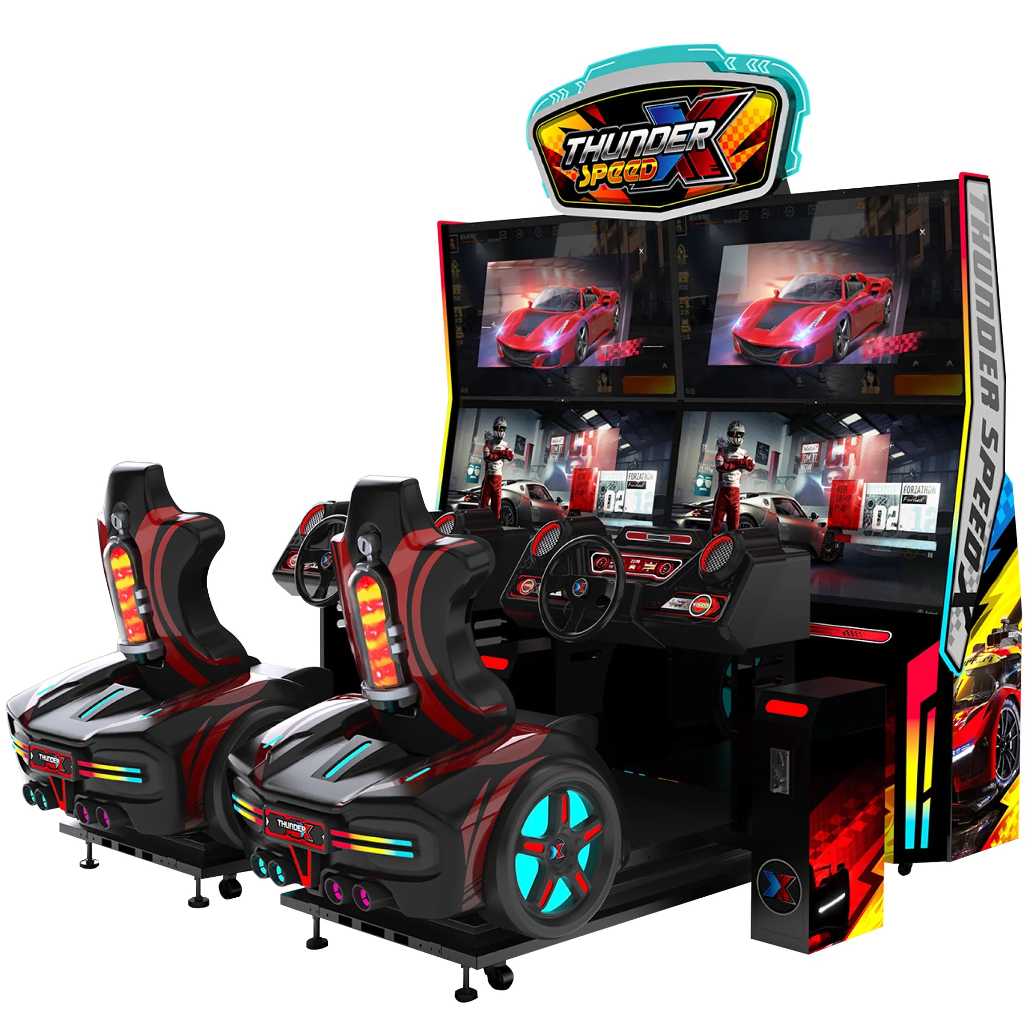 Linked Thunder Speed X™ Racers - Set of 2 Racing Simulators with Force ...
