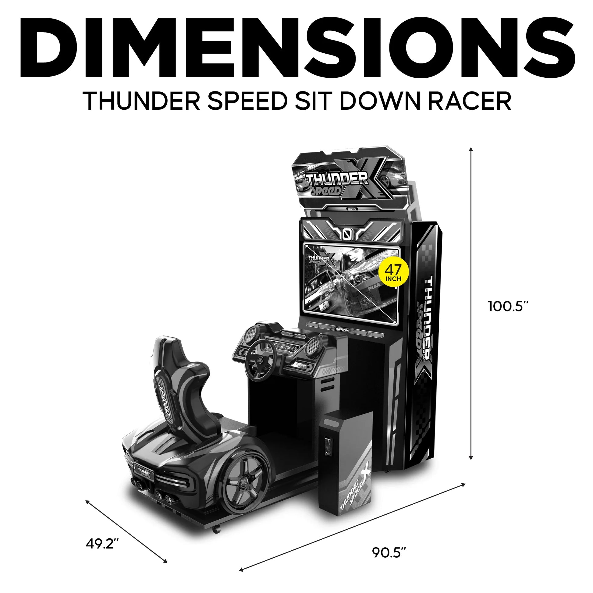 Linked Thunder Speed X™ Racers - Set of 2 Racing Simulators with Force Feedback and Wifi Connection for Online Play