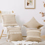 Topfinel Neutral Decorative Throw Pillow Covers, Burlap Linen Cushion Cover Set of 4 (Set of 4)