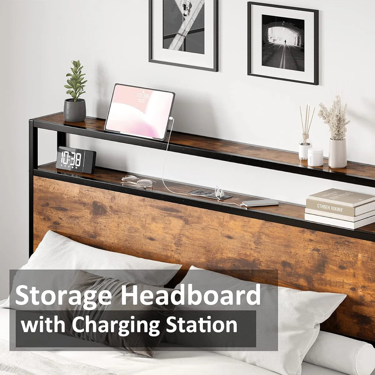 Industrial Platform Bed with Charging Station