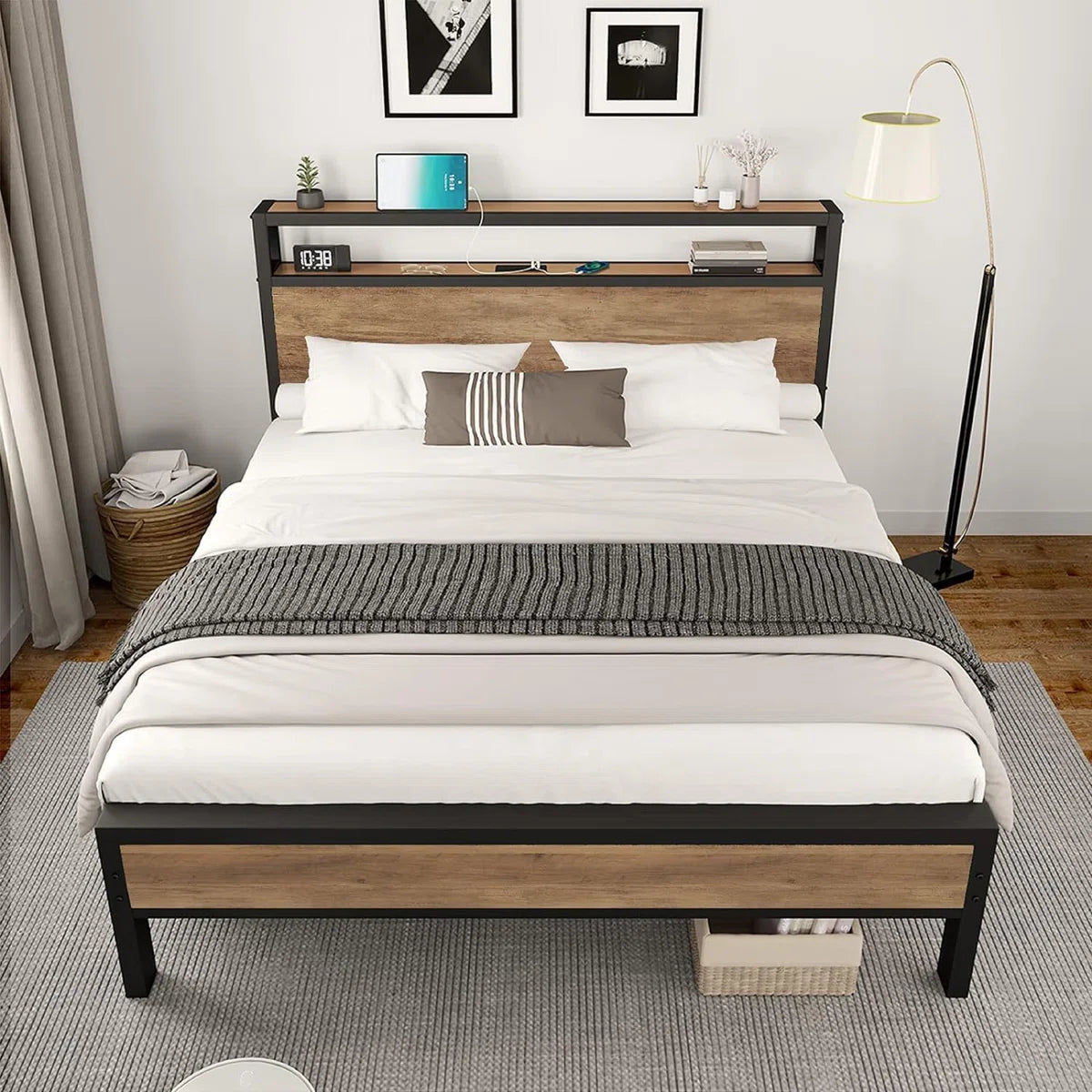 Industrial Platform Bed with Charging Station