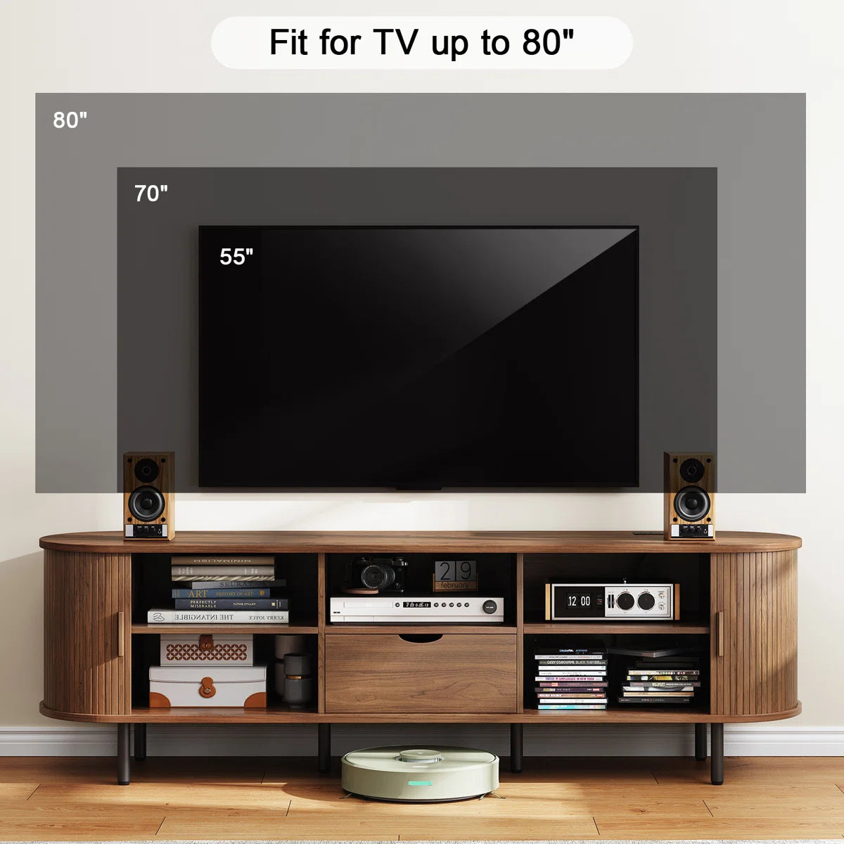 Tv Stand With Storage And Shelves