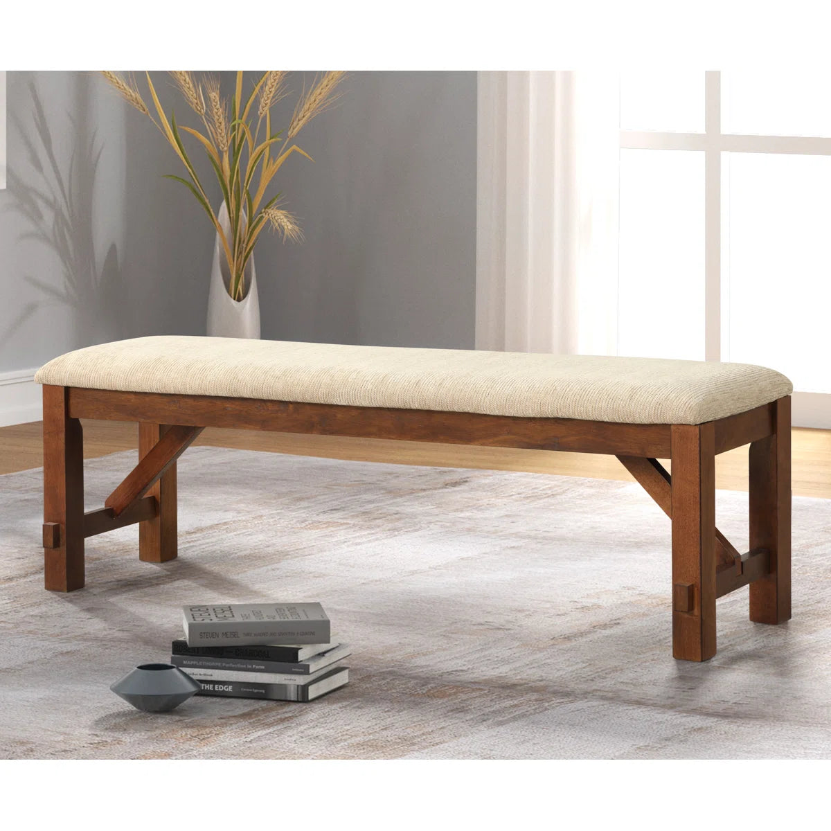 Veliz Polyester Upholstered Bench