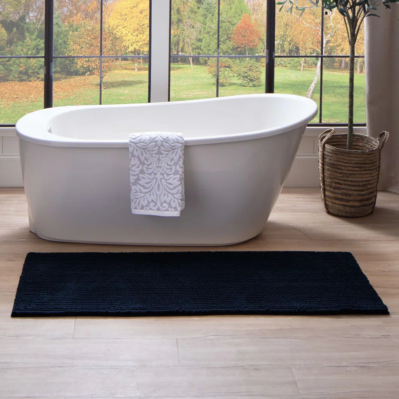 Wagnon Plush Memory Foam Stain/Fade Resistant Non-Slip Machine Washable Bath Mat