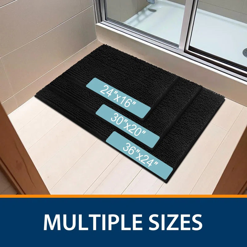 Wagnon Plush Memory Foam Stain/Fade Resistant Non-Slip Machine Washable Bath Mat
