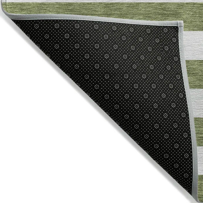 Washable Striped Indoor / Outdoor Rug