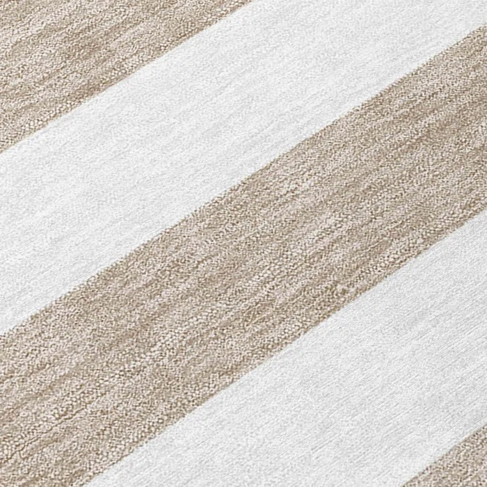 Washable Striped Indoor / Outdoor Rug