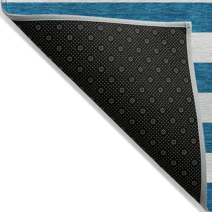 Washable Striped Indoor / Outdoor Rug