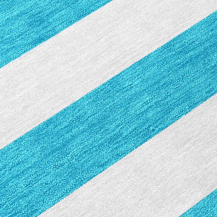Washable Striped Indoor / Outdoor Rug