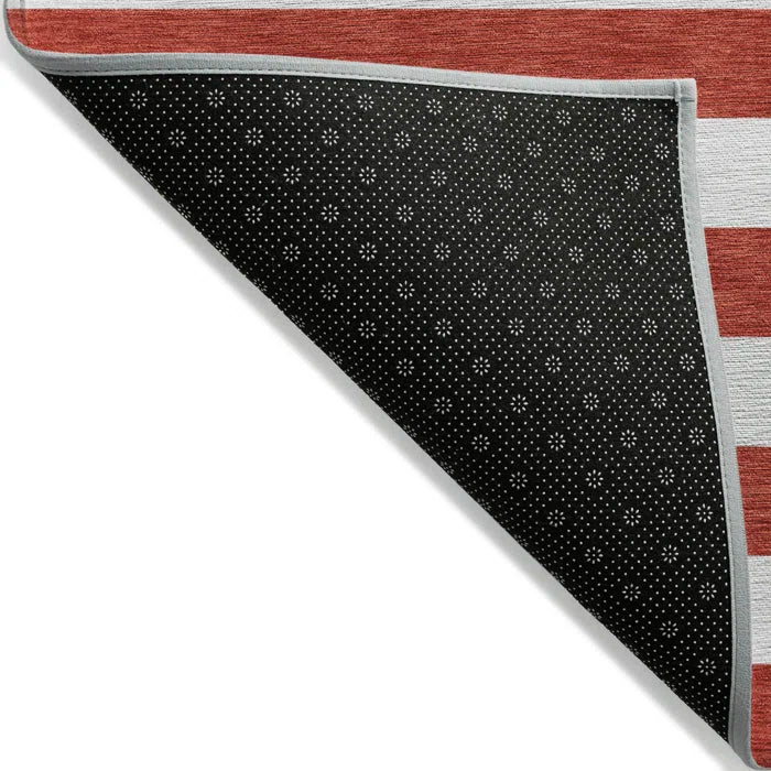 Washable Striped Indoor / Outdoor Rug