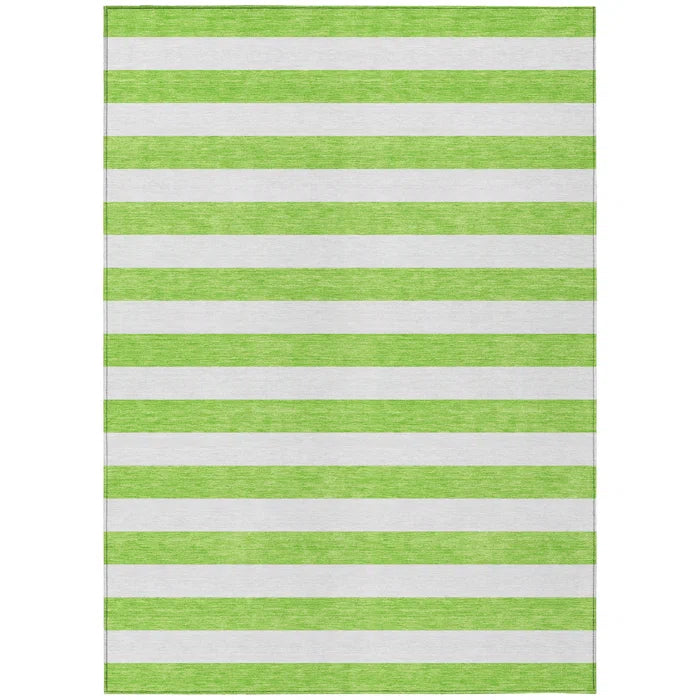 Washable Striped Indoor / Outdoor Rug