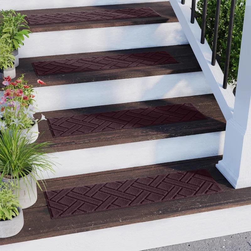 WaterHog Lattice 8.5 in. x 30 in. Indoor Outdoor Stair Treads Set/4 (Set of 4)