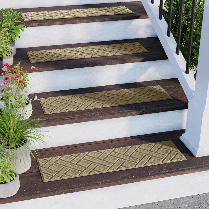 WaterHog Lattice 8.5 in. x 30 in. Indoor Outdoor Stair Treads Set/4 (Set of 4)