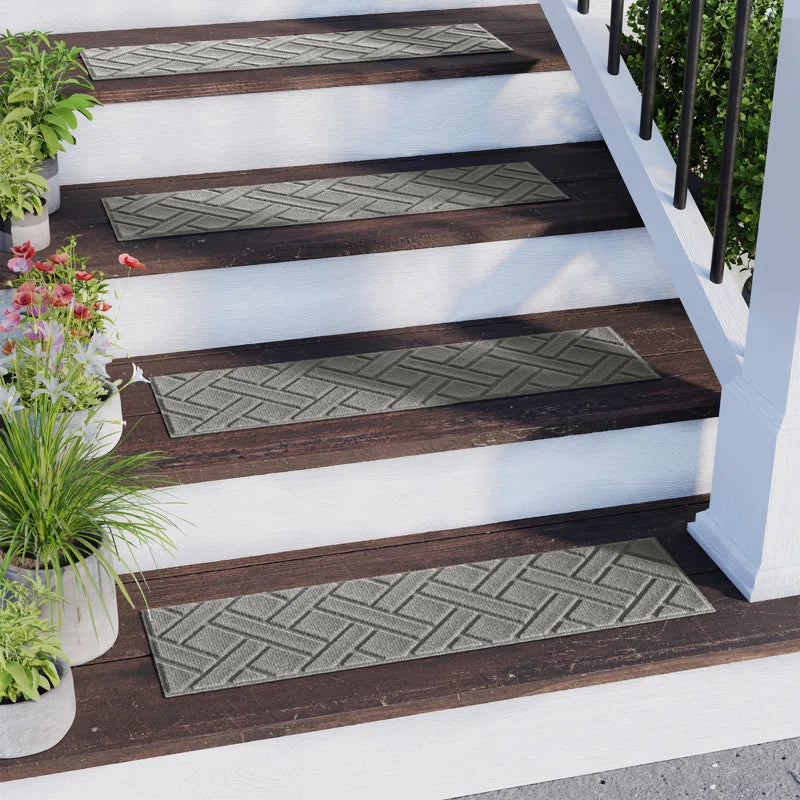 WaterHog Lattice 8.5 in. x 30 in. Indoor Outdoor Stair Treads Set/4 (Set of 4)