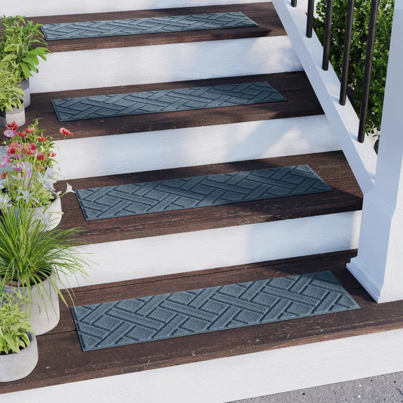 WaterHog Lattice 8.5 in. x 30 in. Indoor Outdoor Stair Treads Set/4 (Set of 4)