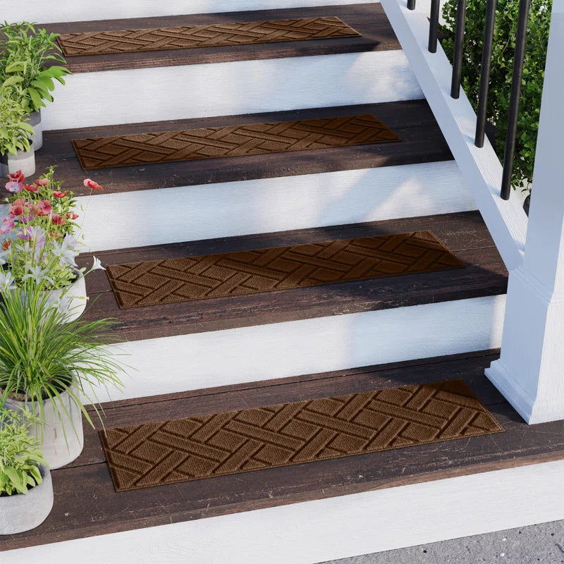 WaterHog Lattice 8.5 in. x 30 in. Indoor Outdoor Stair Treads Set/4 (Set of 4)
