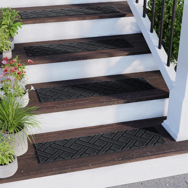 WaterHog Lattice 8.5 in. x 30 in. Indoor Outdoor Stair Treads Set/4 (Set of 4)
