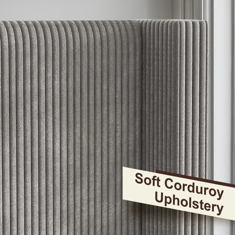 Wauseon Corduroy Upholstered Bed