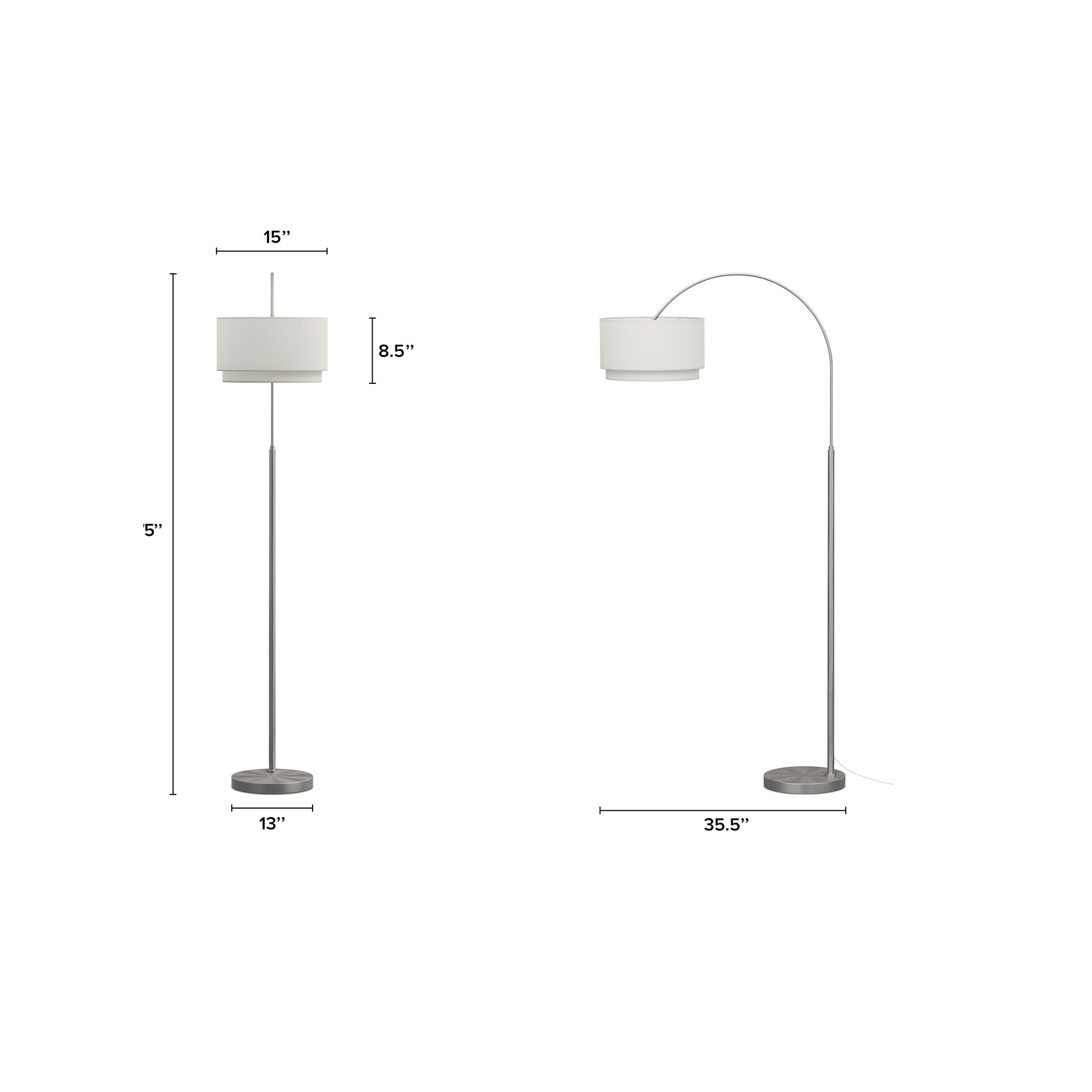 Zebu Small Linen Floor Lamp