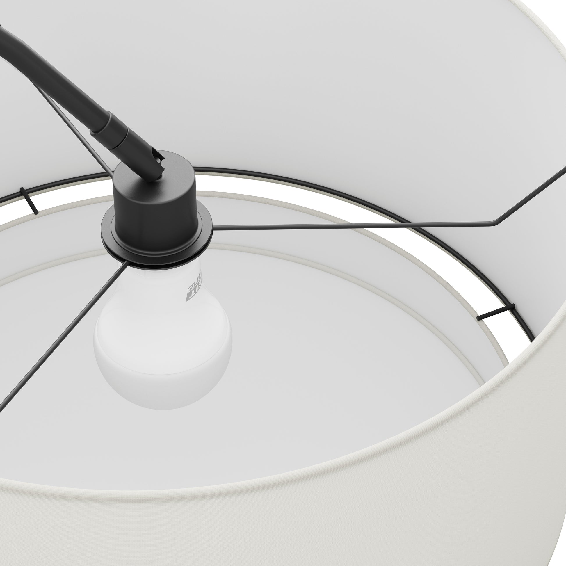Zebu Small Linen Floor Lamp