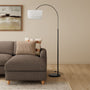 Zebu Small Linen Floor Lamp