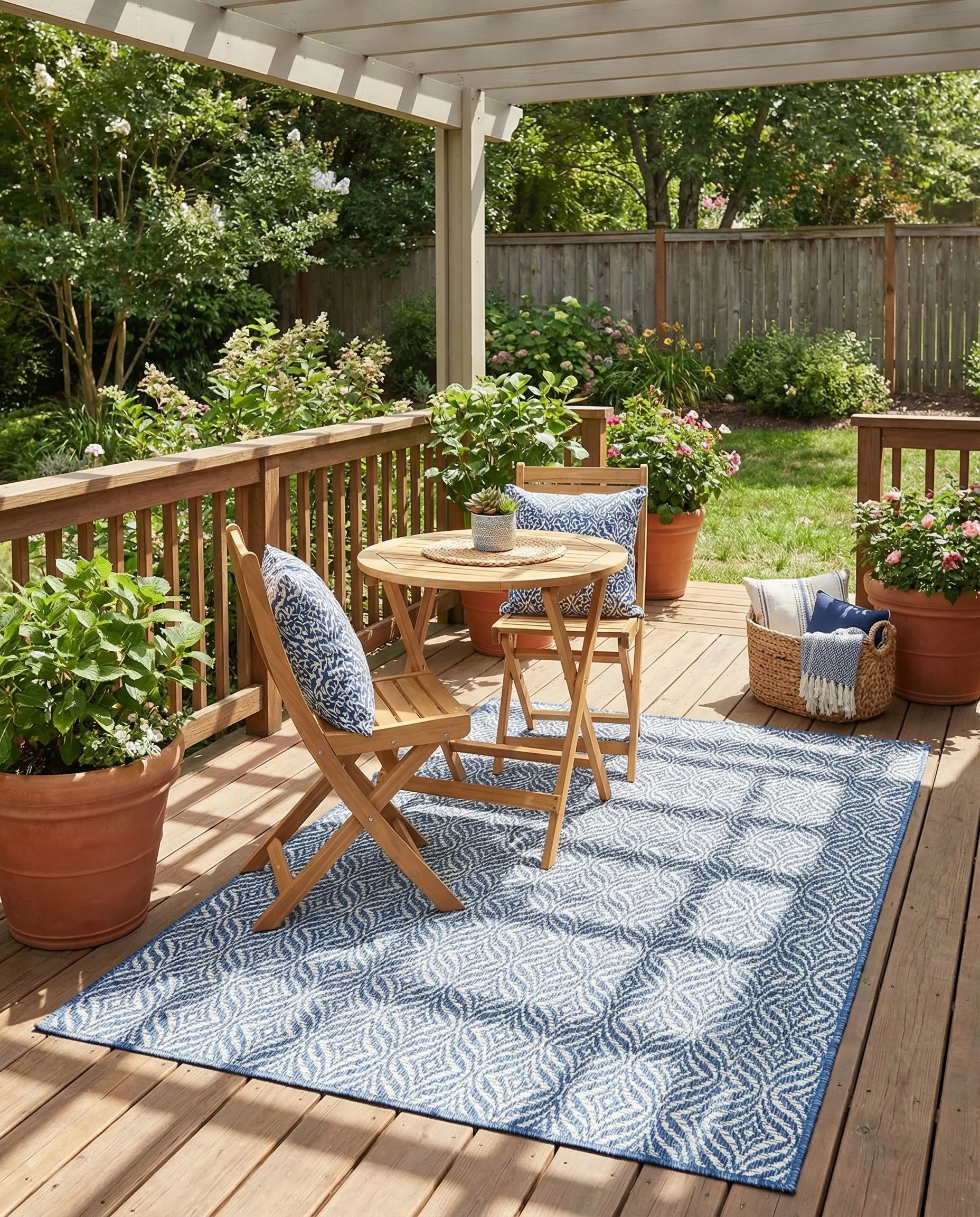 Washable Lattice Indoor / Outdoor Rug