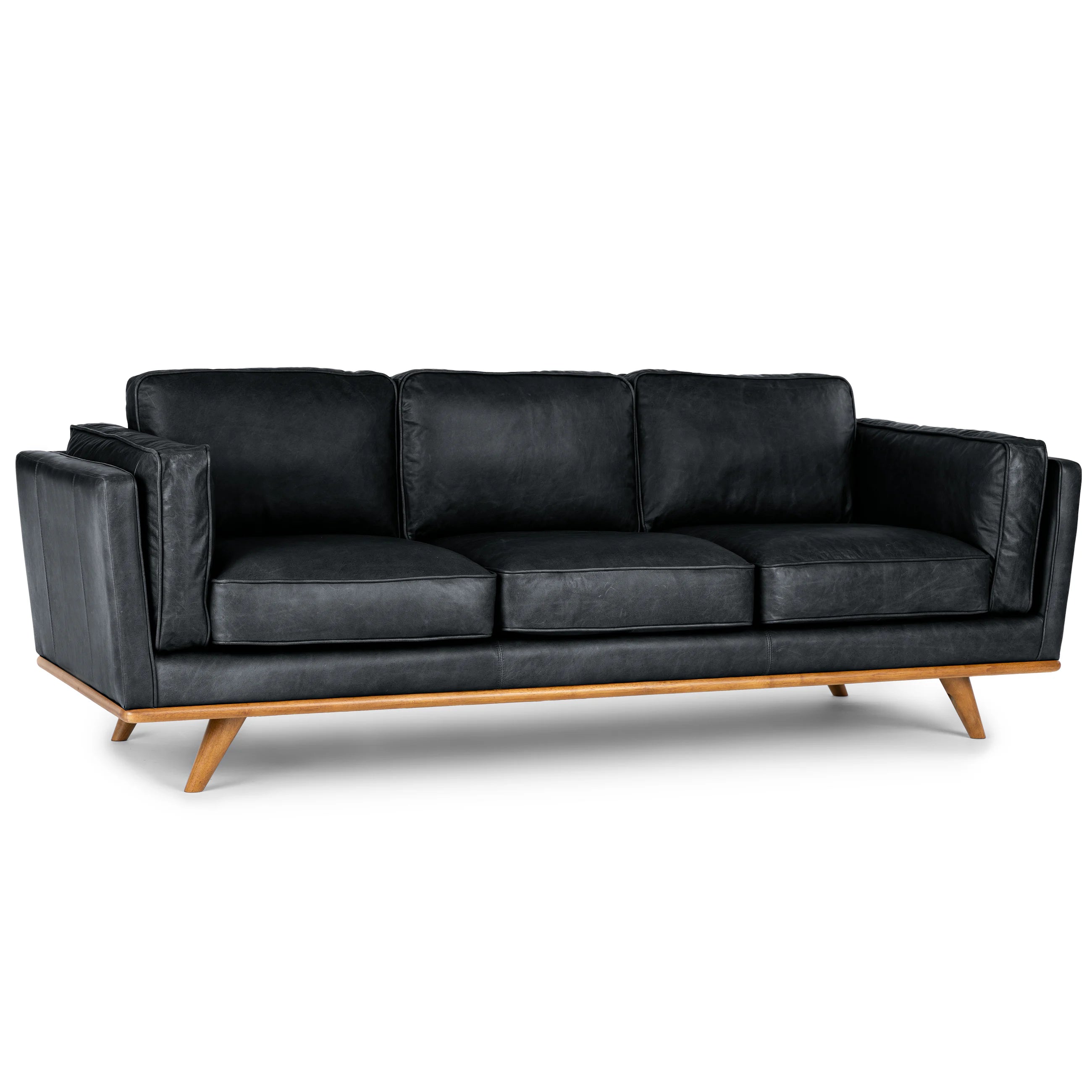 Timber 90" Leather Sofa