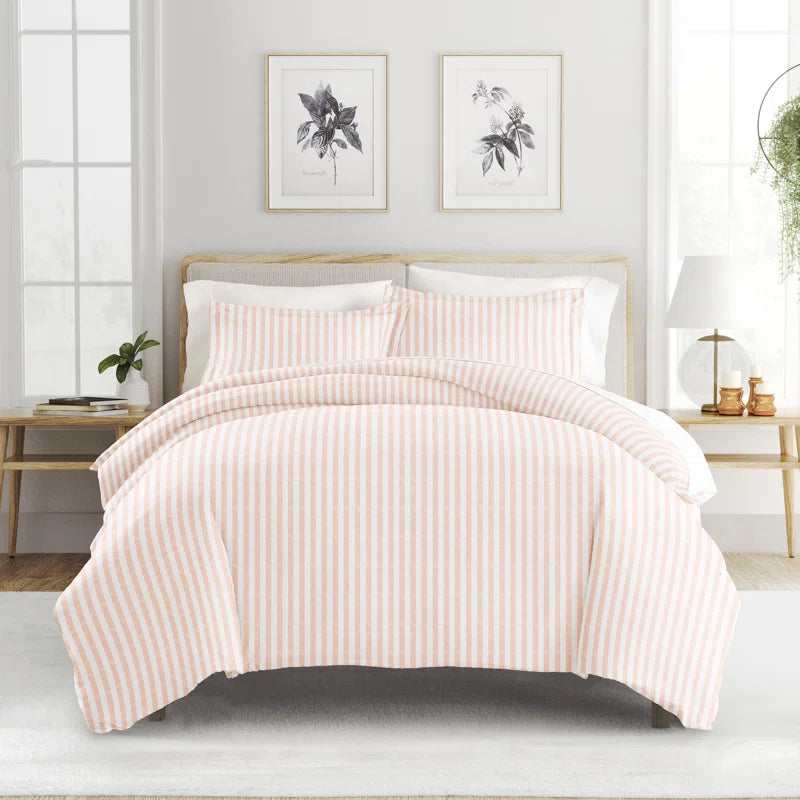 Becky Cameron Distressed Rugged Stripe Duvet Cover Set