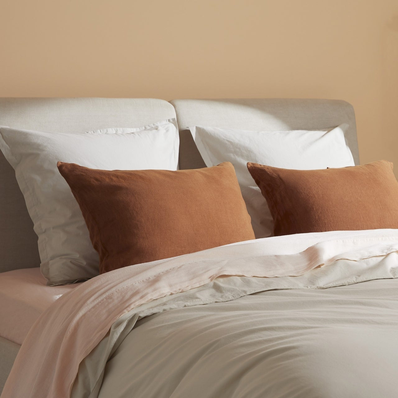 Brushed Cotton Euro Sham (Bone)