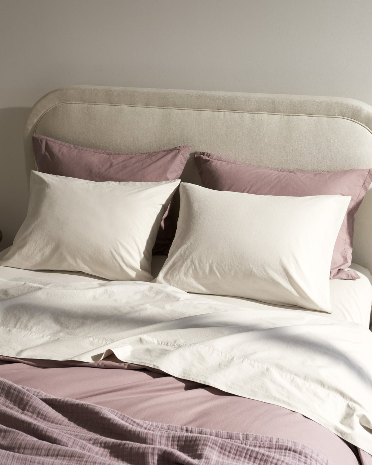 Brushed Cotton Pillowcase Set (Bone)