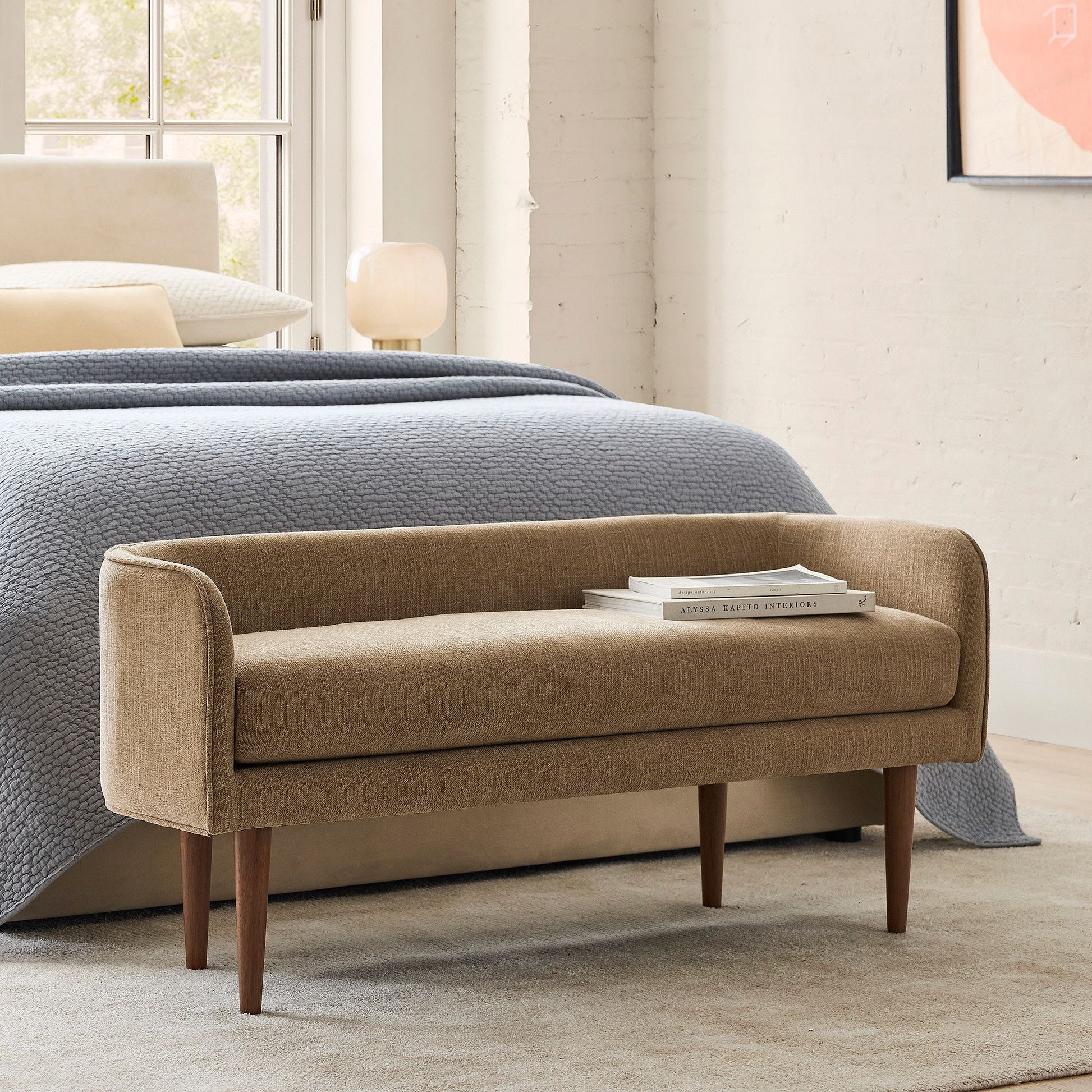 Celine Bench - Wood Legs