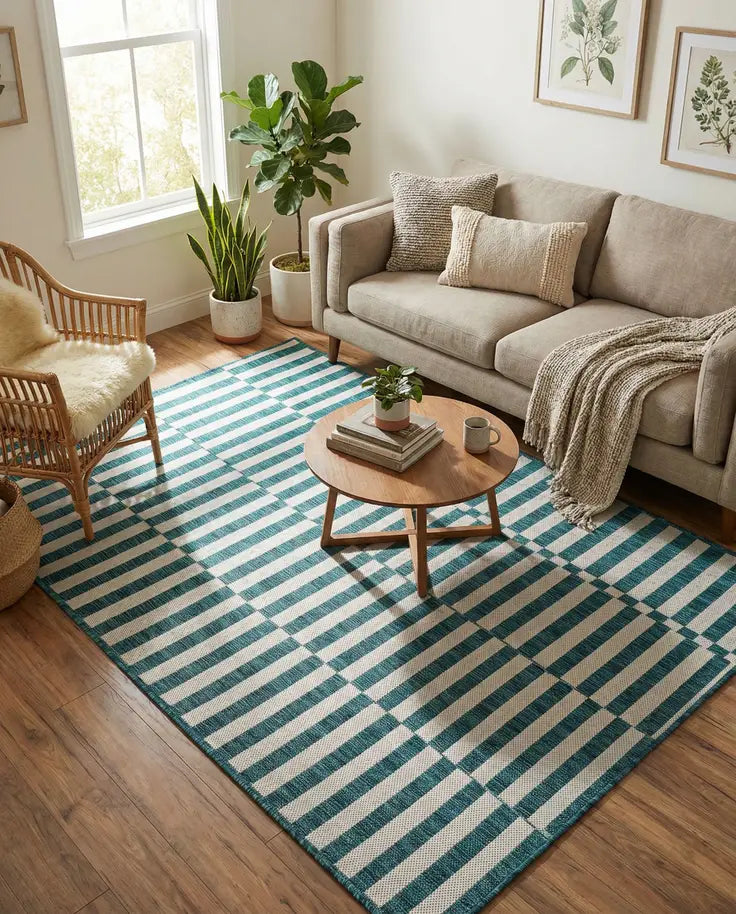 Washable Ribbon Indoor / Outdoor Rug
