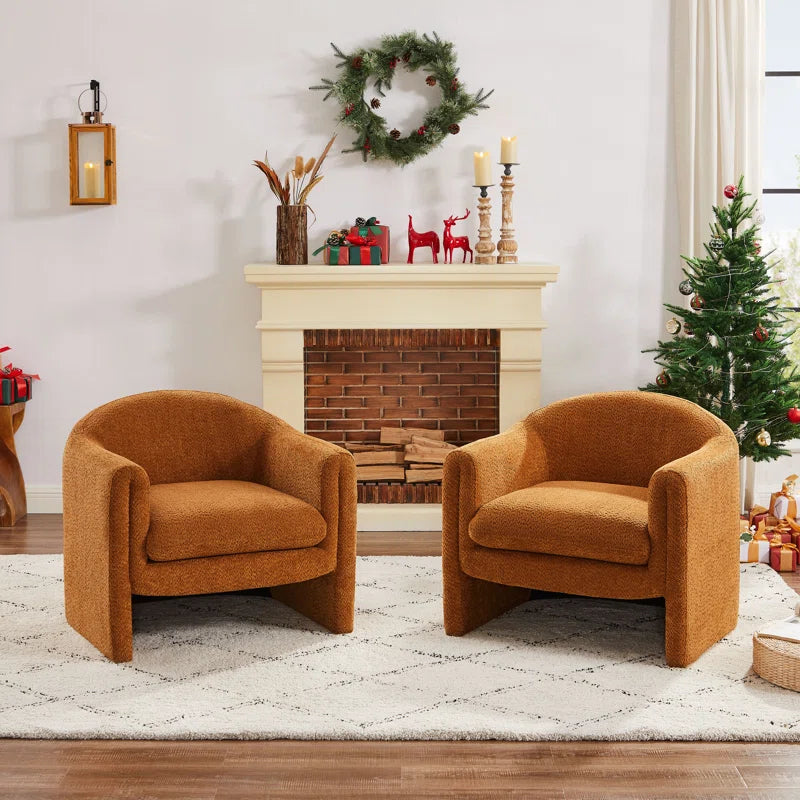 Divaraj Upholstered Barrel Chair (Set of 2)