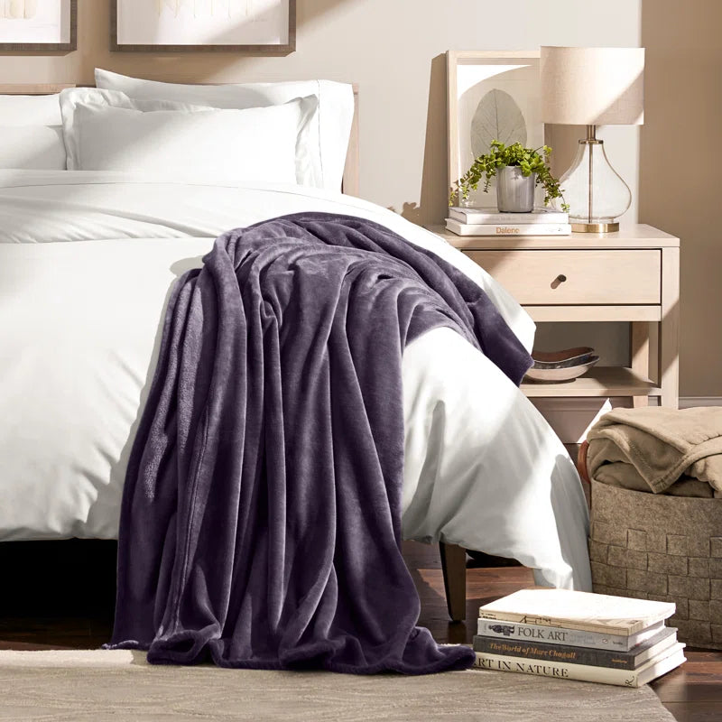 Bare Home Microplush Fleece Blanket - Fuzzy, Warm, Bed/Throw Blanket