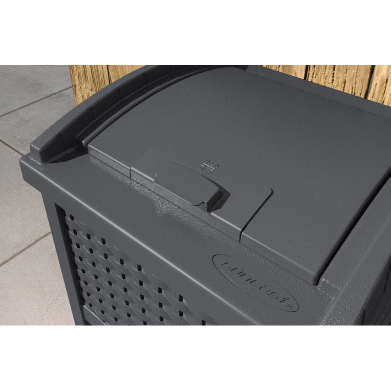 Suncast 33 Gallon Manual Lift Trash Hideaway Container