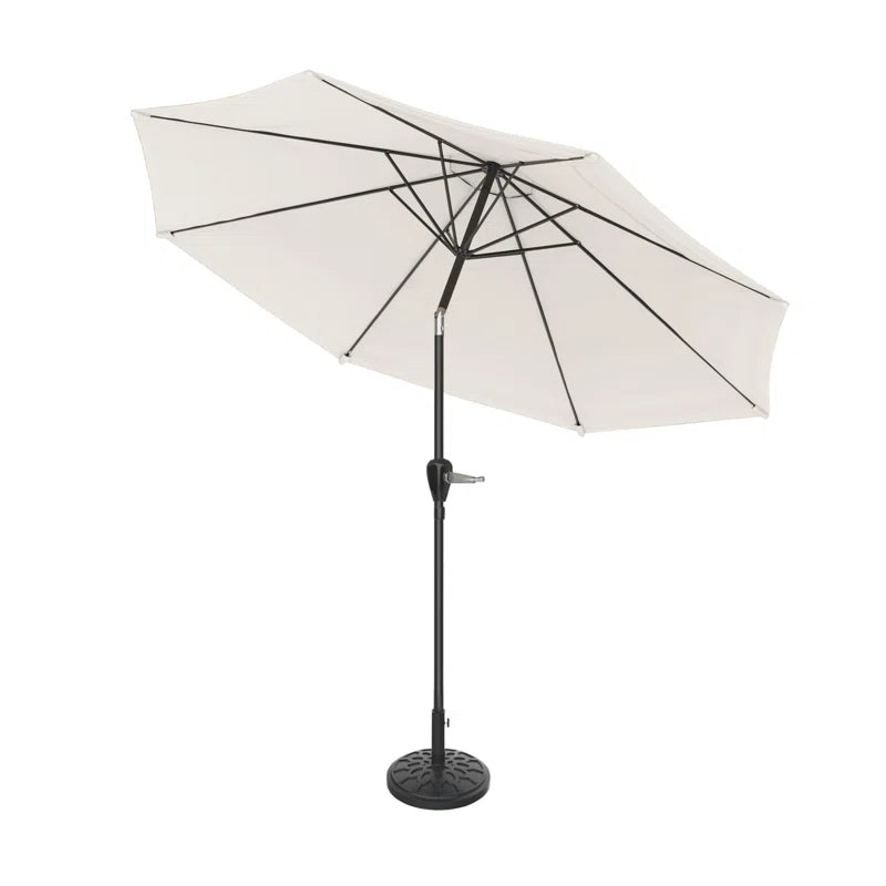Kelton Patio Umbrella with Auto Tilt - 10' Easy Crank Outdoor Umbrella with Vented Canopy for Deck, Balcony, Porch, Backyard, or Pool by Pure Garden