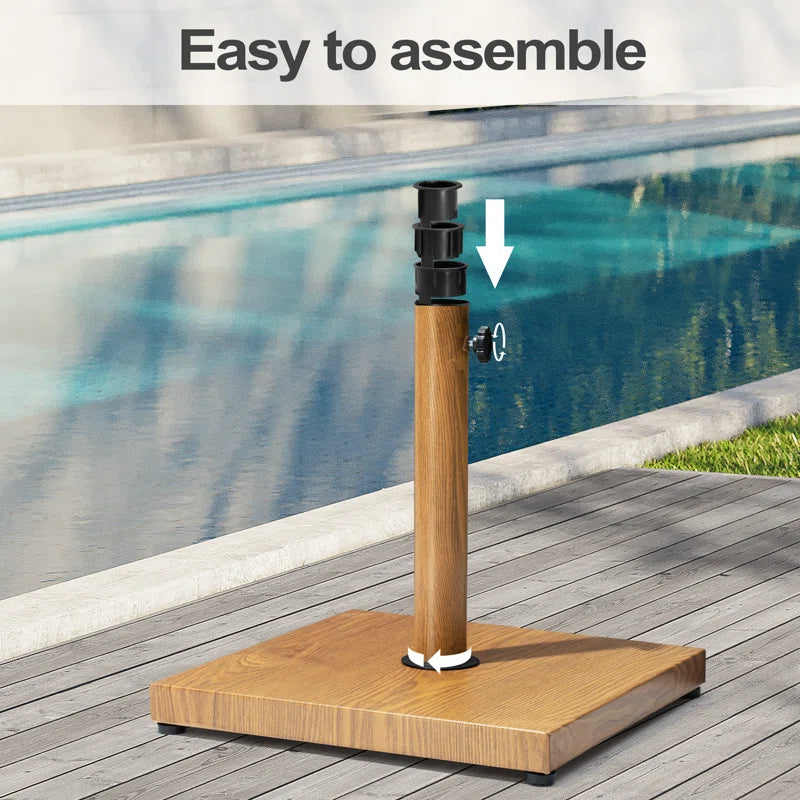 Agosto 40 Lb. Concrete Free Standing Umbrella Base, Black