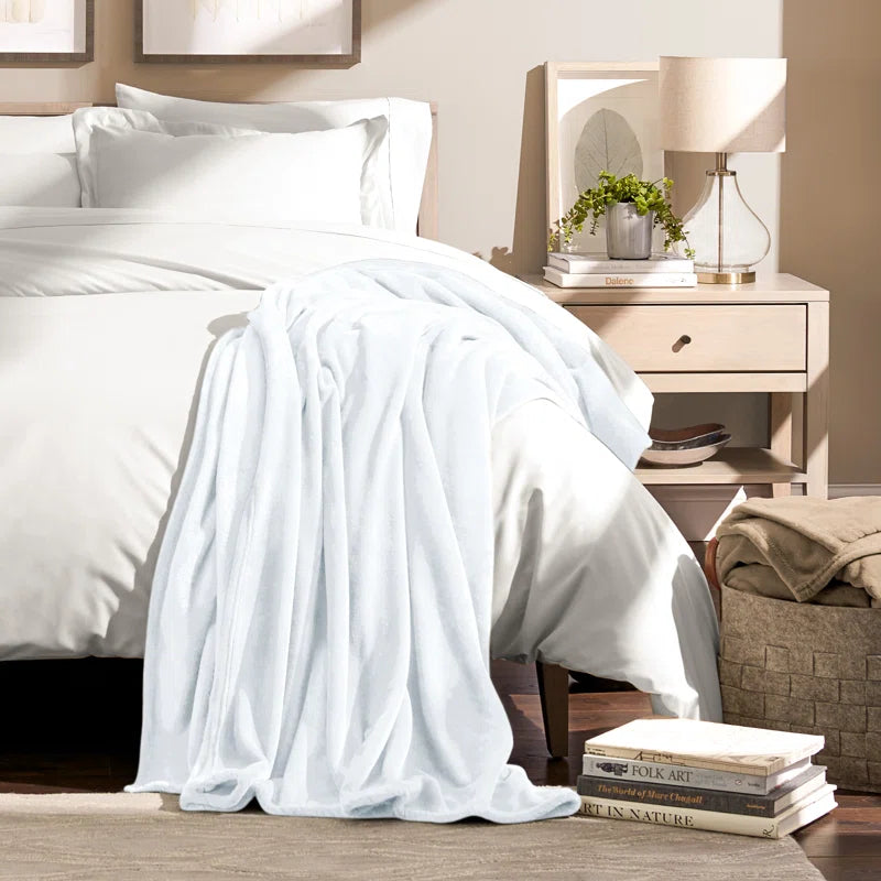 Bare Home Microplush Fleece Blanket - Fuzzy, Warm, Bed/Throw Blanket