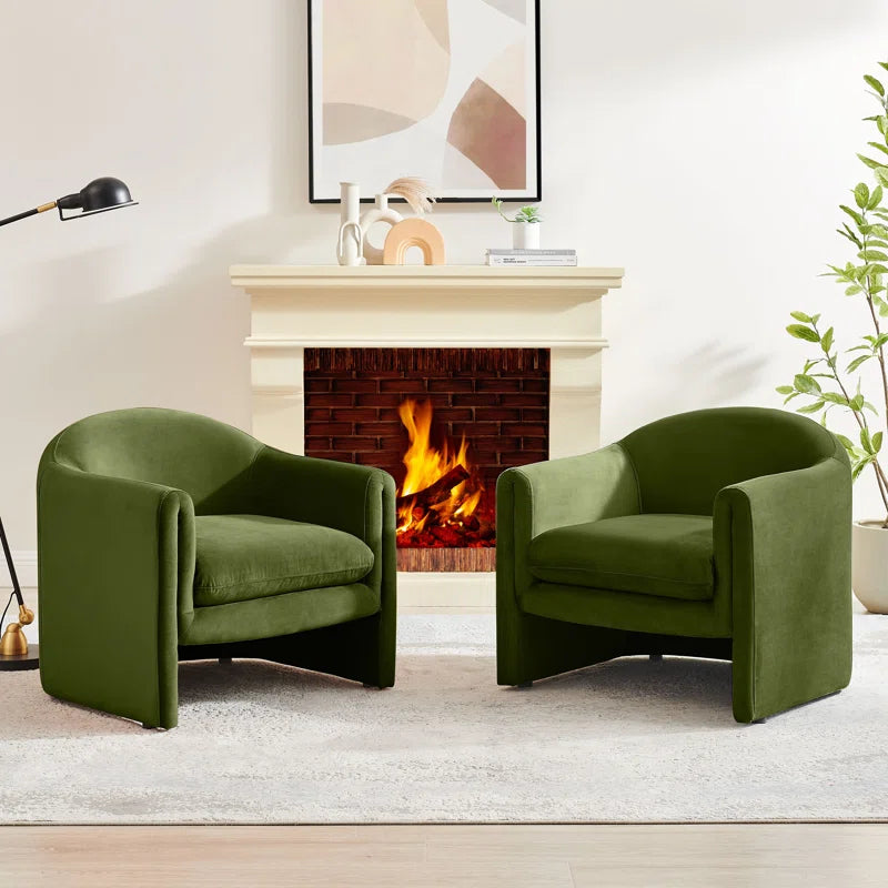 Divaraj Upholstered Barrel Chair (Set of 2)