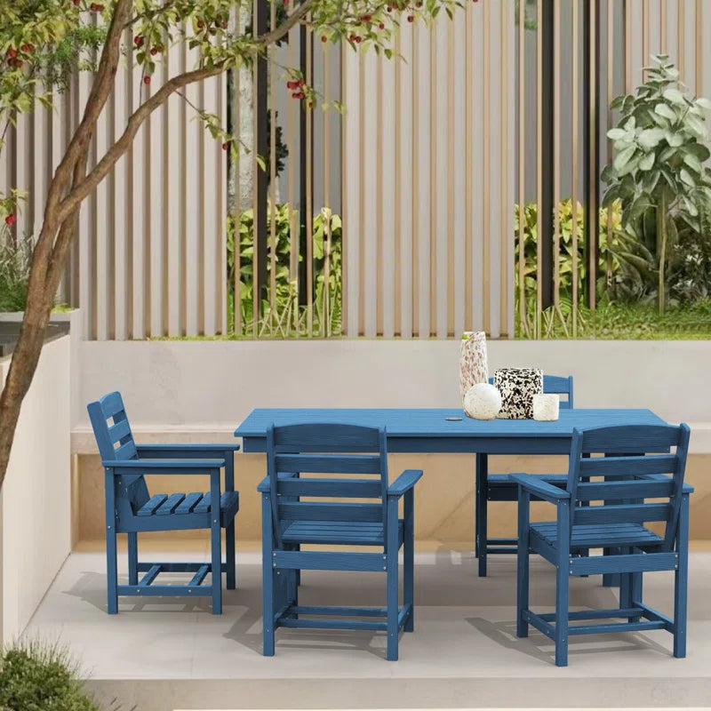 Reata Rectangular 6 - Person 66.9'' L Outdoor Dining Set with 6 Chairs