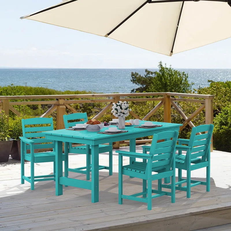 Reata Rectangular 6 - Person 66.9'' L Outdoor Dining Set with 6 Chairs
